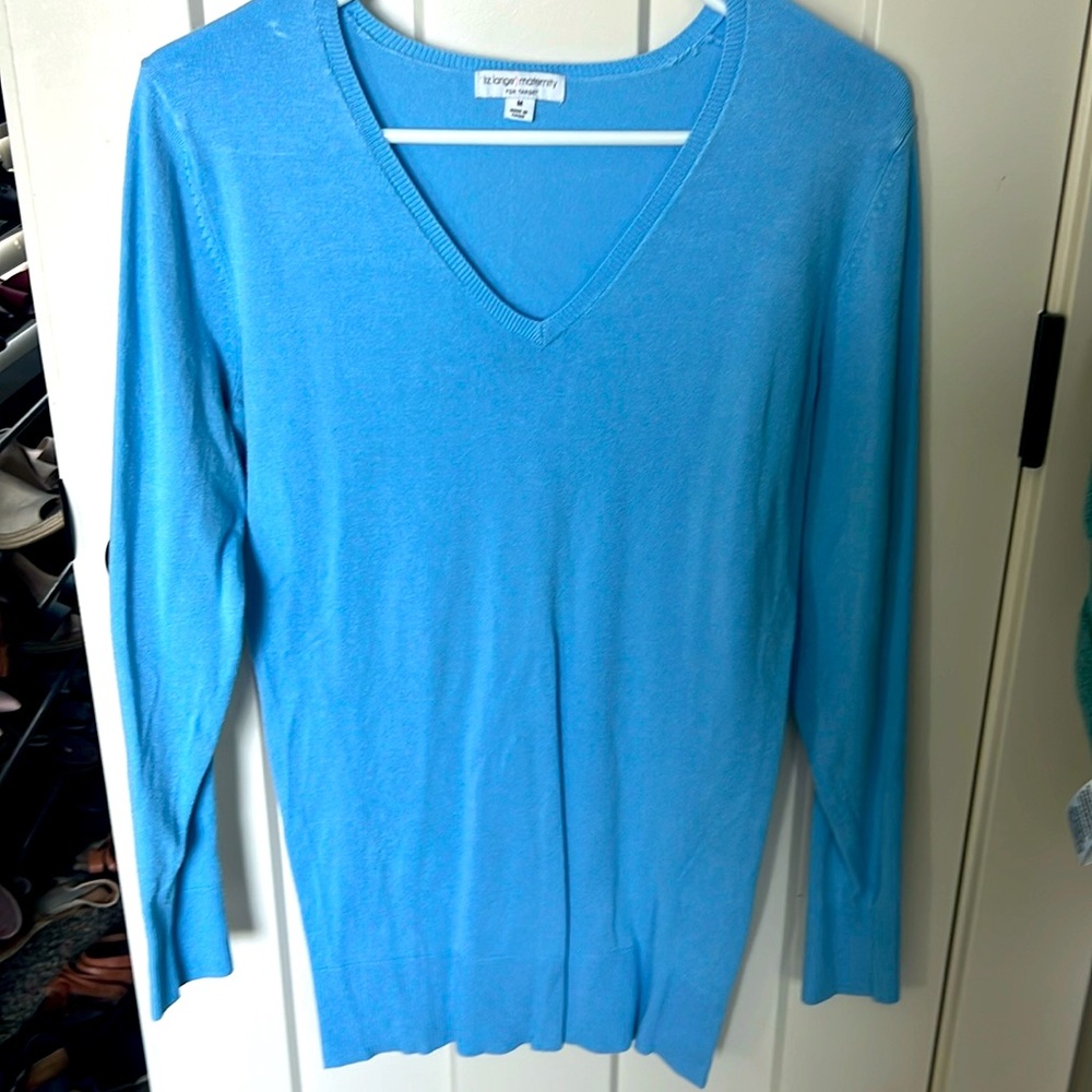 Liz Lange blue Lightweight Maternity Sweater